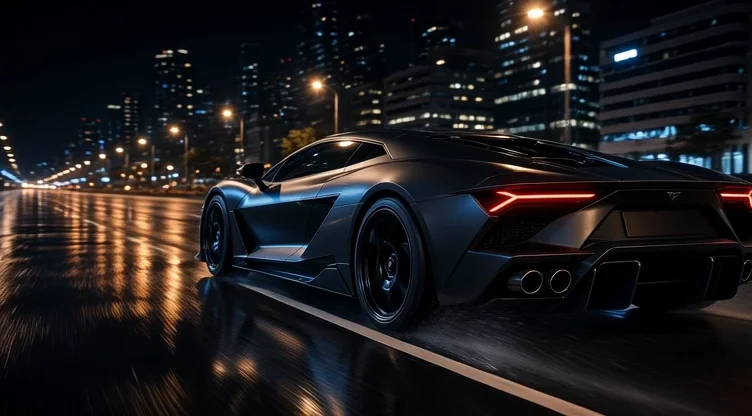 Upload a static image and let the Wan 3.0 Image to Video generator add realistic vehicle movement, cinematic camera motion, and dynamic city reflections while preserving the original subject and visual style.