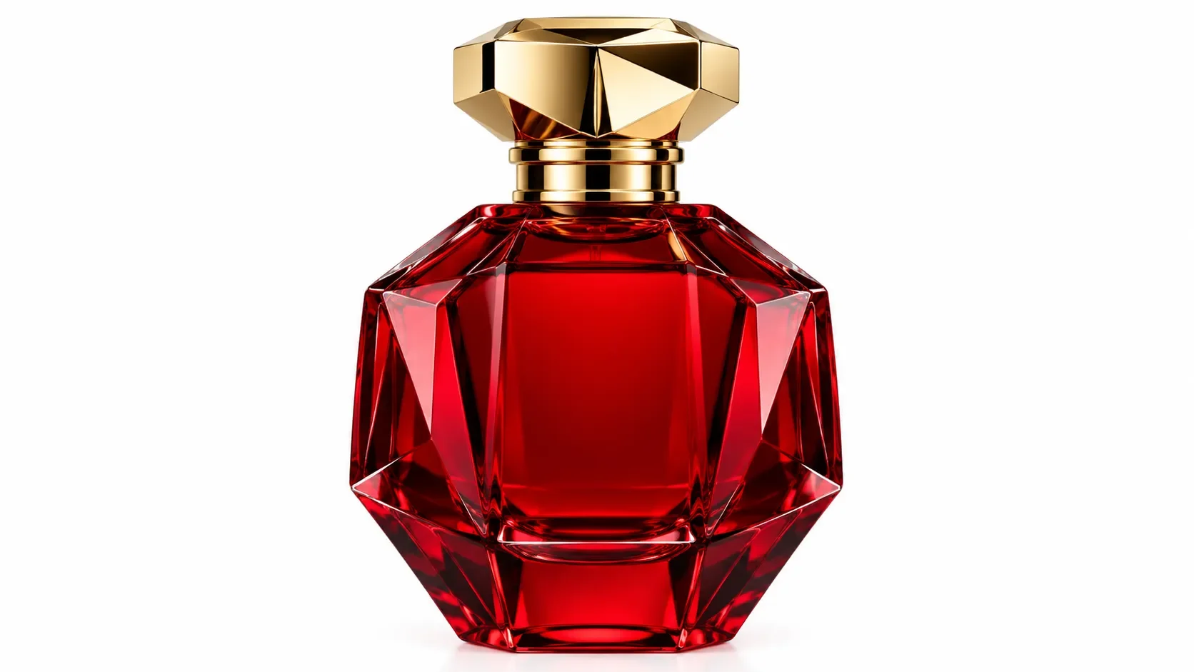 The female model from @Ref1 stands on a sunlit Parisian balcony at golden hour, holding the ruby-red perfume bottle from @Ref2 in her hand and spraying a fine mist into the warm air. She smiles softly at the camera, wind gently blowing her blonde bob hair. Cinematic medium close-up, shallow depth of field.