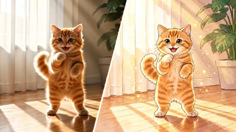 ペット 写真 イラスト 化.webp